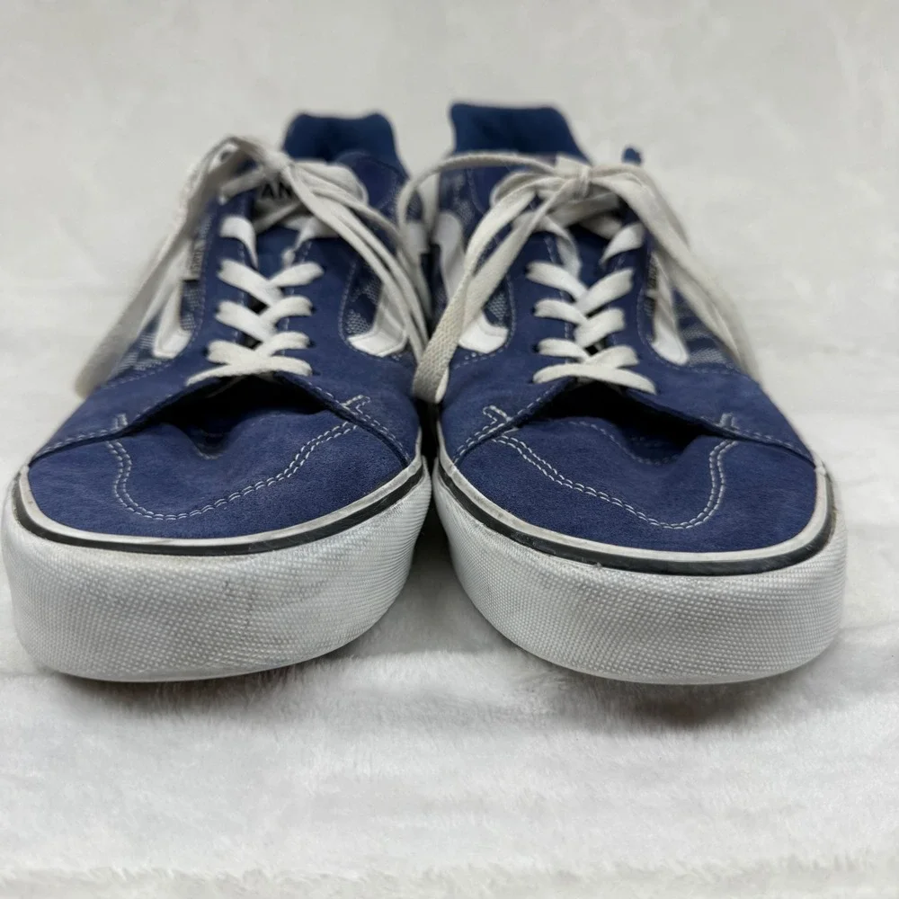 Vans Filmore Navy Blue Dotted Checkerboard Suede Canvas‎ Skate Shoes Low Top 13